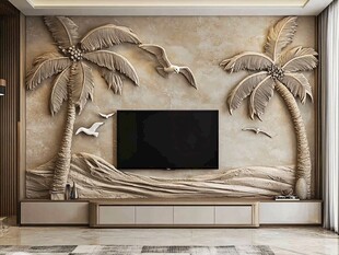 热带风情电视背景墙设计