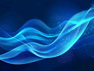 蓝色动感线条科技背景图