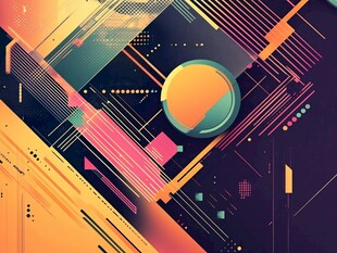 未来感几何抽象艺术图案
