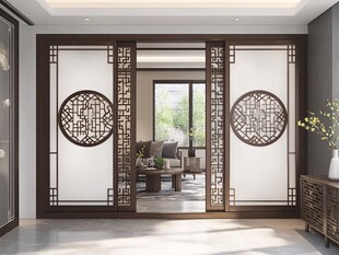 中式雕花屏风 雅致家居风