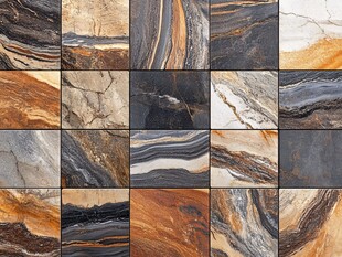 多彩大理石纹理瓷砖拼图