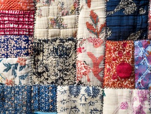 拼布图案 多彩花卉布艺组合