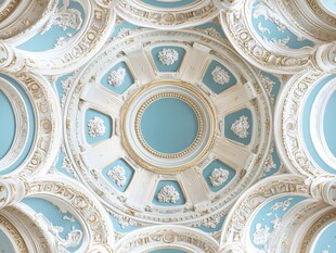 欧式华丽穹顶精美艺术装饰