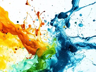 色彩飞溅的艺术瞬间