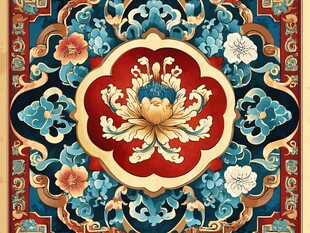 中式古典花卉纹传统图案