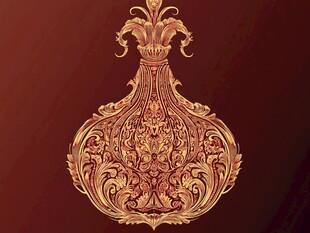 复古金色华丽花瓶图案