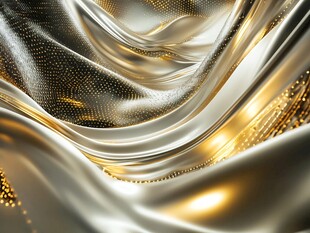 流动金银质感丝滑背景图