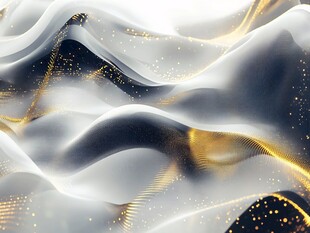 梦幻流体金银波纹背景图
