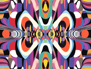 绚丽多彩的抽象几何图案