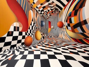 奇幻几何空间艺术场景