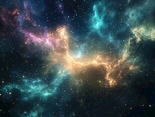 梦幻绚丽的宇宙星云景象