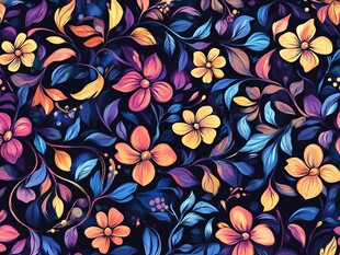 梦幻花卉图案背景设计