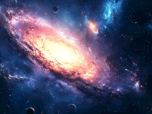 璀璨星系中的梦幻宇宙景观
