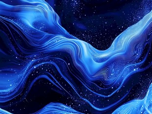 梦幻蓝色流动星空背景