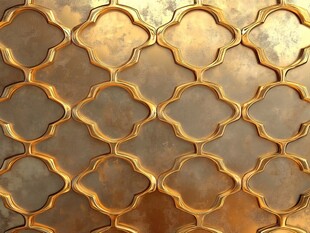 金色几何图案金属质感背景