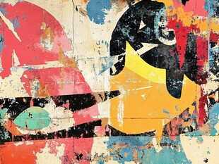 街头涂鸦艺术的色彩碰撞