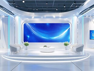 现代科技风演播室场景