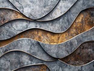 金属波浪纹理创意背景图