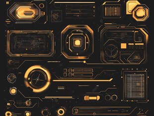 未来感科技风UI界面元素