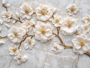 白玉繁花装饰 精致优雅