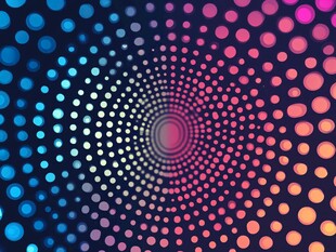 炫彩波点渐变抽象背景图