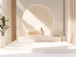 简约优雅的室内浴室空间