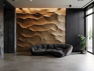 现代风客厅的独特艺术墙