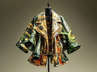 复古华丽印花短款外套