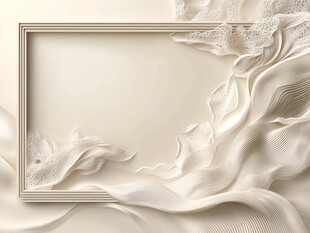 优雅白纱相框背景图