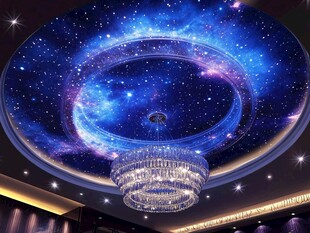 梦幻星空天花板水晶吊灯