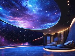 梦幻星空主题室内空间