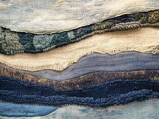 拼贴质感布料纹理艺术图