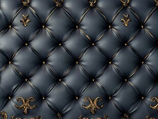奢华黑金菱格纹皮革纹理