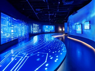 科技展厅的炫酷未来空间