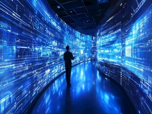 科技走廊中的探索者