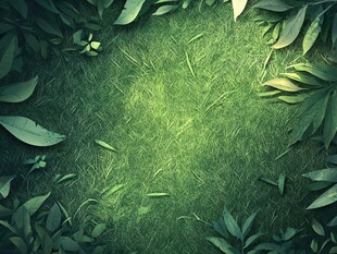 绿茵环绕的自然清新角落