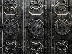 中式金属浮雕装饰图案