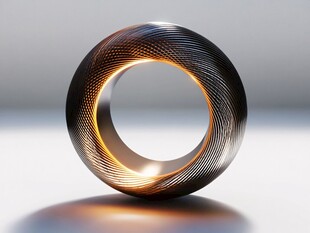 炫光金属圆环艺术造型