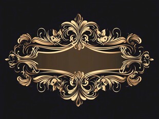 金色华丽复古装饰边框