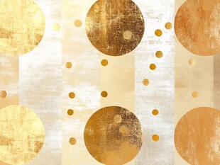 金色圆点条纹抽象艺术图案