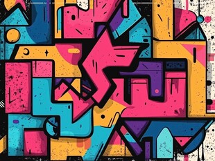 炫酷街头风涂鸦艺术作品