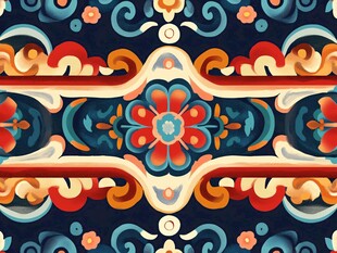 传统中式精美花纹图案