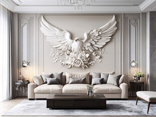 雄鹰浮雕客厅优雅家居风