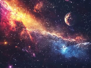 梦幻绚丽的浩瀚宇宙图景