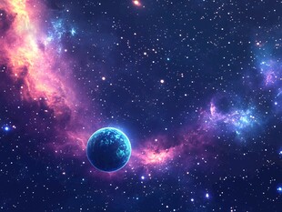 梦幻宇宙中的蓝色地球