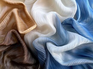 多彩褶皱布料纹理特写