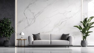 简约大理石客厅沙发景致