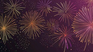 绚烂烟花绽放夜空