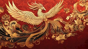 金凤凰于繁花间展翅