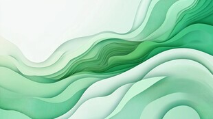 清新绿韵波浪背景图案